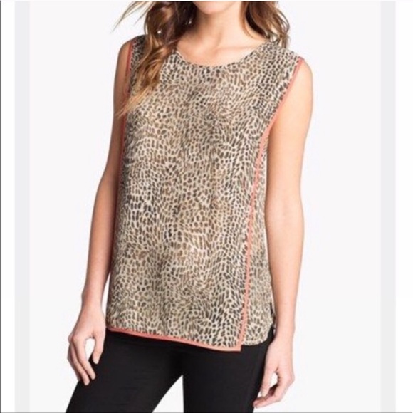 Vince Camuto Tops - VINCE CAMUTO | Layered Cheetah Print Tank Top EUC